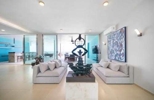 Miramar House | Beachfront House in Telchac with Private Beach & Pool