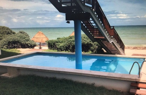 Telchac Puerto Villa | Beachfront Villa GH 1: Family-Friendly with Pool Access