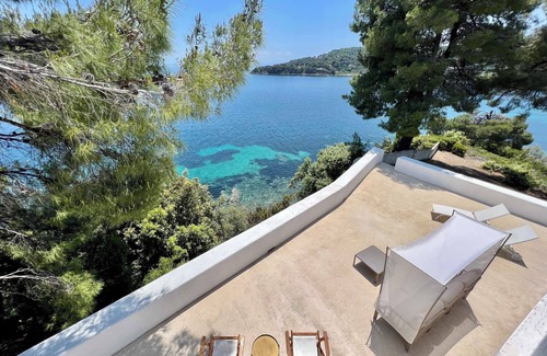Katsarou Villa | Beachfront Villa with Private Sandy Beach and Family Amenities