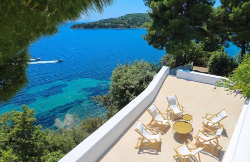 Katsarou Villa | Beachfront Villa with Private Sandy Beach and Family Amenities