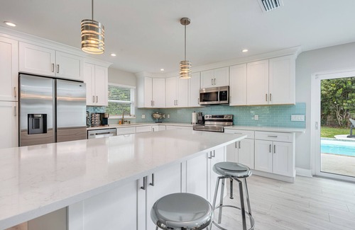 Seacoast Shores House | Beachside Retreat with Private Pool & Pet-Friendly Yard