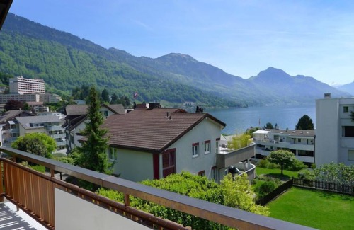 Weggis Apartment | Stylish Beau Site: Guest Rated 9.8 with Lake Views & Spa