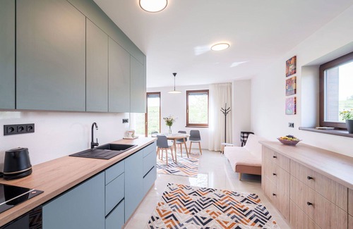 Cerny Dul Apartment | Inviting Apartment for 4 with Lake View & Terrace Access