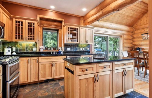 Maple Lake Cabin | Idyllic Lakefront Log Cabin with Pool and Hot Tub Getaway