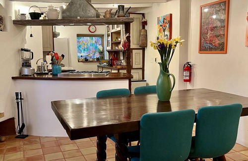 Historic Eastside House | Historic Adobe Retreat Near Canyon Road with Spa & Hot Tub