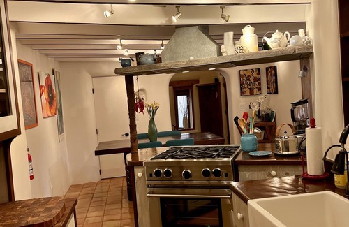 Historic Eastside House | Historic Adobe Retreat Near Canyon Road with Spa & Hot Tub