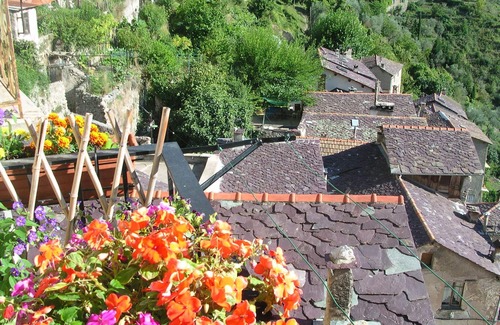 Saorge Apartment | Scenic Apartment with Balcony Overlooking Mountains & River