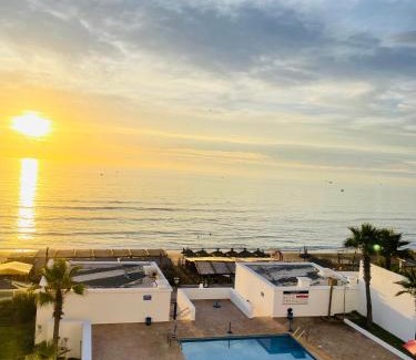 Plage des Nations Apartment | Scenic Apartment with Sea View and Pool Amenities
