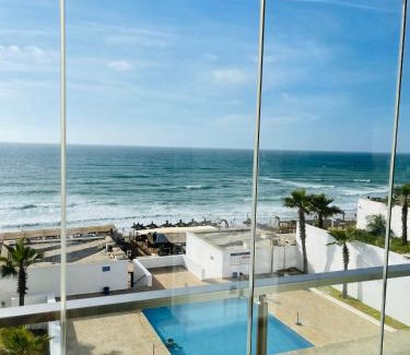 Plage des Nations Apartment | Scenic Apartment with Sea View and Pool Amenities