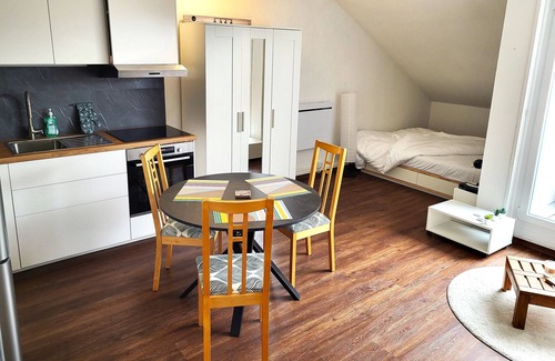 Ferney-Voltaire Apartment | Cozy Soundproof Studios with Kitchen & Family Amenities