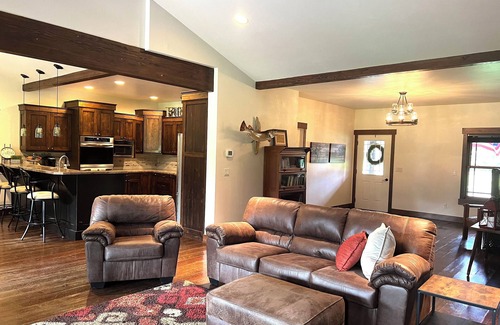 Columbia Falls House | Charming Country Home with Pool and Large Covered Porch
