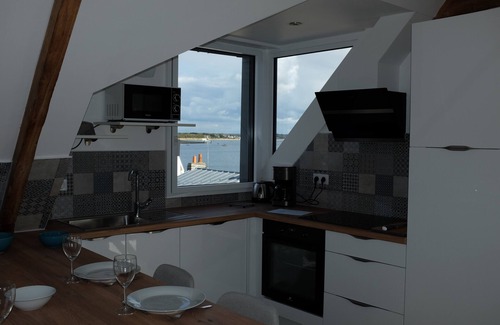 Port-Louis Apartment | Panoramic View Duplex Apartment Steps from the Sea