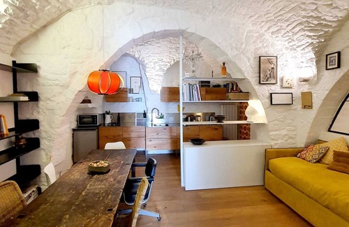 Old Town Cisternino Apartment | Charming Garden Apartment with Oceanfront Views in Cisternino