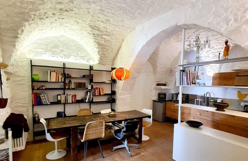 Old Town Cisternino Apartment | Charming Garden Apartment with Oceanfront Views in Cisternino