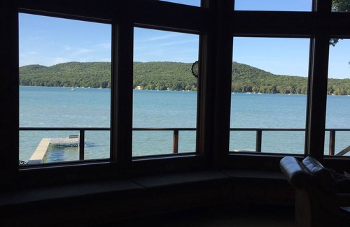 Empire House | Idyllic Glen Lake Vacation Home with Spa & Lake View