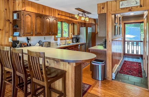 Old Forge House | Serene Home on 4th Lake with Private Dock and Pool