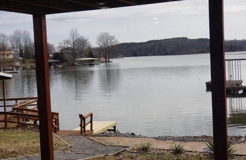 Marion House | Secluded Lakefront Home with Private Dock & Spa Amenities