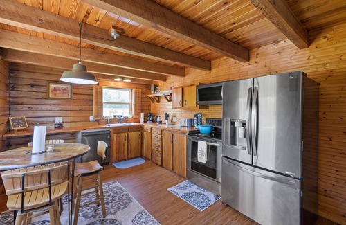 Youngstown House | Scenic Log Cabin with Private Dock & Game Room Retreat