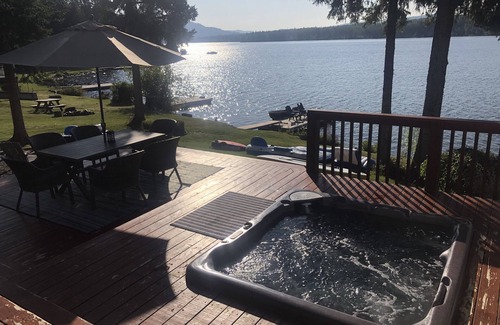 Deka Lake House | Modern Lakeside Retreat with Private Dock and Hot Tub