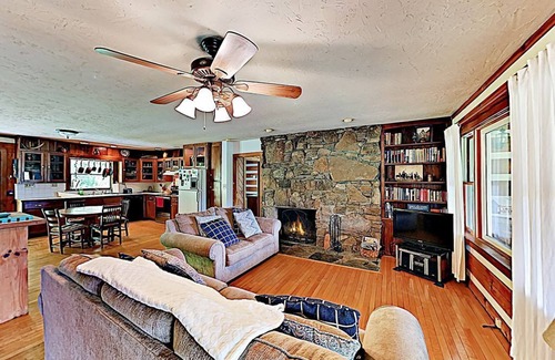 Leicester House | Serene Mystic Valley Cabin on 15 Acres with Lush Views