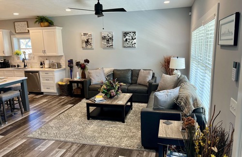 Northeast South Bend House | New Home Steps from Notre Dame with Ocean View & Spa