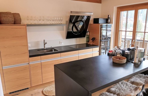 Laax House | Beautiful private villa for 8 people with WIFI, TV, patio and panoramic view