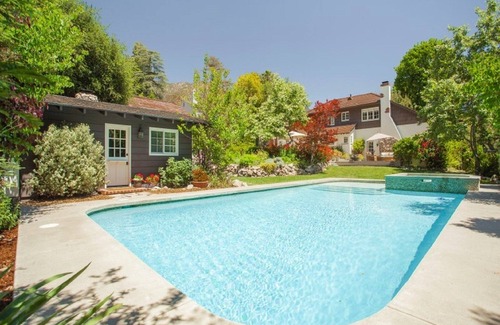 Altadena House | Tranquil Tudor Revival Home with Private Pool in Pasadena