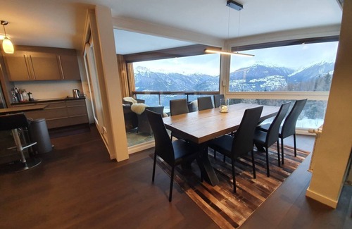 Randogne Apartment | Renovated Apartment with Scenic Rhône Valley Views