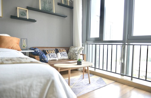 Beijing Apartment | Inviting Studio Retreat Near Subway with Spa and Hot Tub