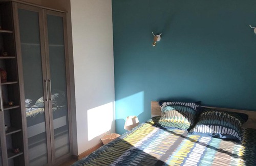 Marsat House | Tranquil Room in Family-Friendly Home with Kitchen Access