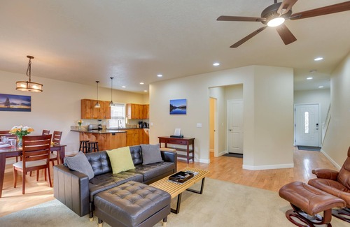 Old Farm District House | Relaxing Bend Getaway with Private Hot Tub & Patio