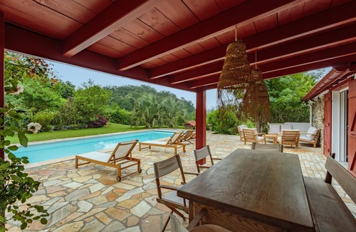 Espelette House | Serene Bergerie with Pool in Lush Green Surroundings