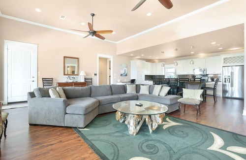 Crystal Beach House | Beachfront Big C Beach Retreat with Spa and Elevator Access