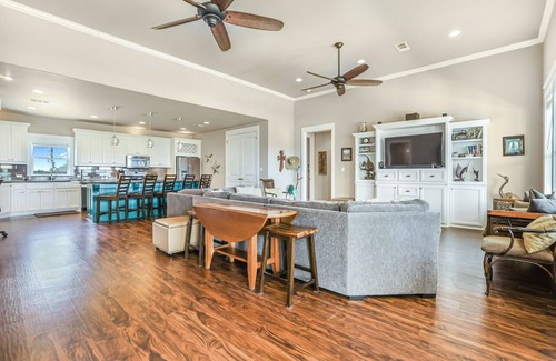 Crystal Beach House | Beachfront Big C Beach Retreat with Spa and Elevator Access