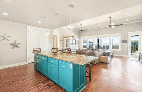 Crystal Beach House | Beachfront Big C Beach Retreat with Spa and Elevator Access