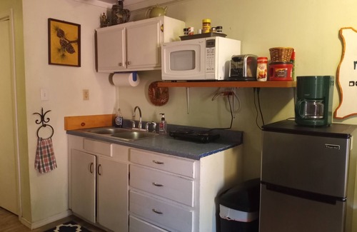 Happy Camp Cabin | Cozy Escapes at Bigfoot RV & Cabins Park, Pet Friendly!