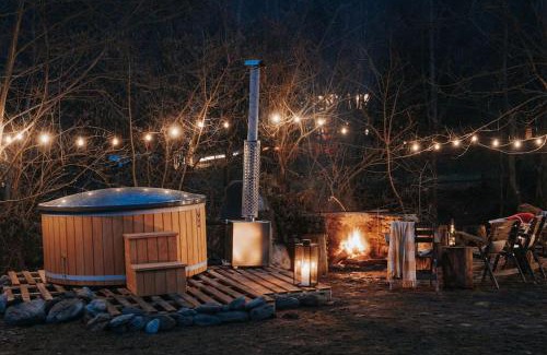 Recea Ski Chalet | Riverfront Retreat: Biniște Tiny House with Hot Tub