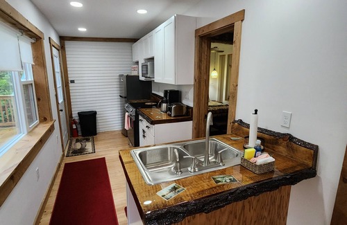Saranac Lake Apartment | Cozy Birch Suite with Hot Tub and Lake Flower Views