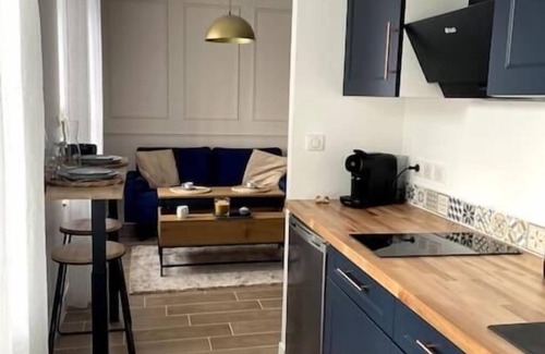 Vierzon Apartment | Relax at Bleu Suprême Balnéothérapie with Hot Tub & Kitchen