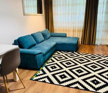 Cluj-Napoca Apartment | Exceptional Blue Apartment - Child-Friendly Retreat