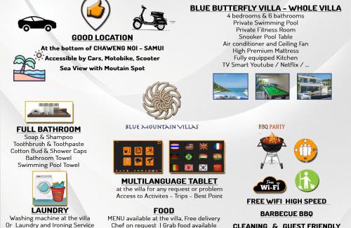 Lamai Villa | Experience Blue Butterfly Villa with Oceanfront Pool Access