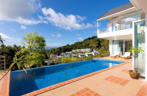 Haad Pleayleam Villa | Relaxing Blue Elephant Villa with Pool & Oceanfront Views