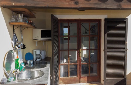 Es Canar Condo | Blue Hippy Studio Sea View Open Air Kitchen, Nature