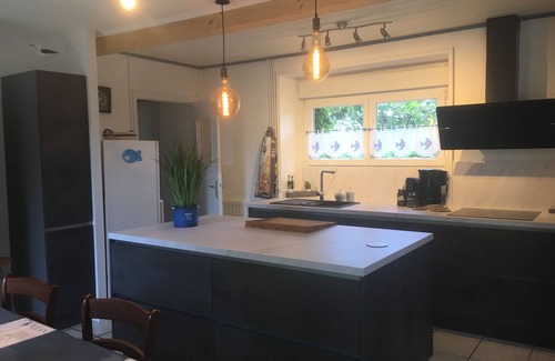 Penmarch House | Idyllic Blue Longere by the Sea with Oceanfront Views