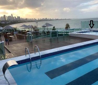 Cabo Branco Hotel | Oceanfront Blue Sunset Flats with Pool & Great Reviews