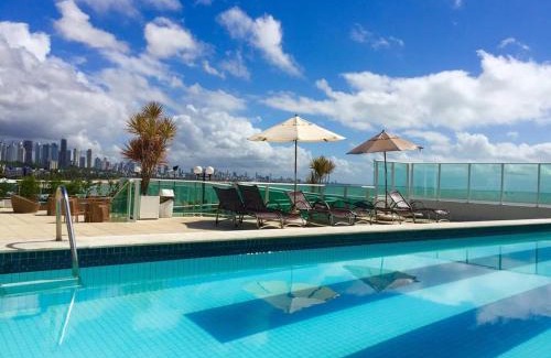 Cabo Branco Hotel | Oceanfront Blue Sunset Flats with Pool & Great Reviews
