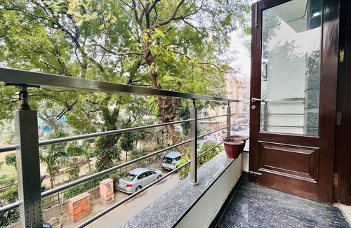 Sheikh Sarai Apartment | Pet-Friendly BluO Park Facing 3BHK with Balcony & Parking
