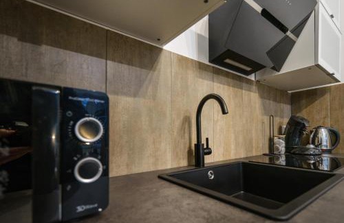 Mettingen Apartment | Boardinghaus Grünefeld W5 I by Wooon I P I Küche I Smart TV