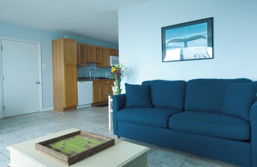 North End Apartment | Oceanfront Retreat: Private Deck and Poolside Bliss
