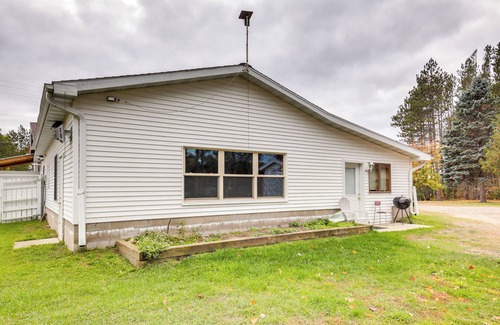 Rhinelander Cottage | Inviting Monico Lakefront Home with Boat Dock & Fire Pit